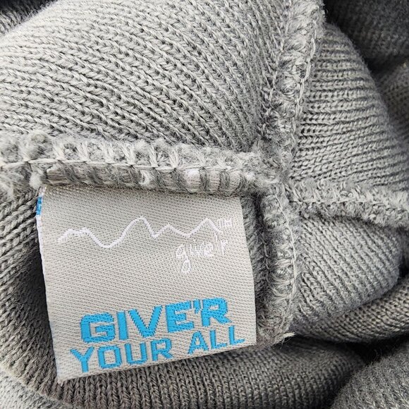 Giver Knit Pom Beanie Hat With Logo & Mountain Design Gray Mint Unisex Warm Cozy - Picture 5 of 6